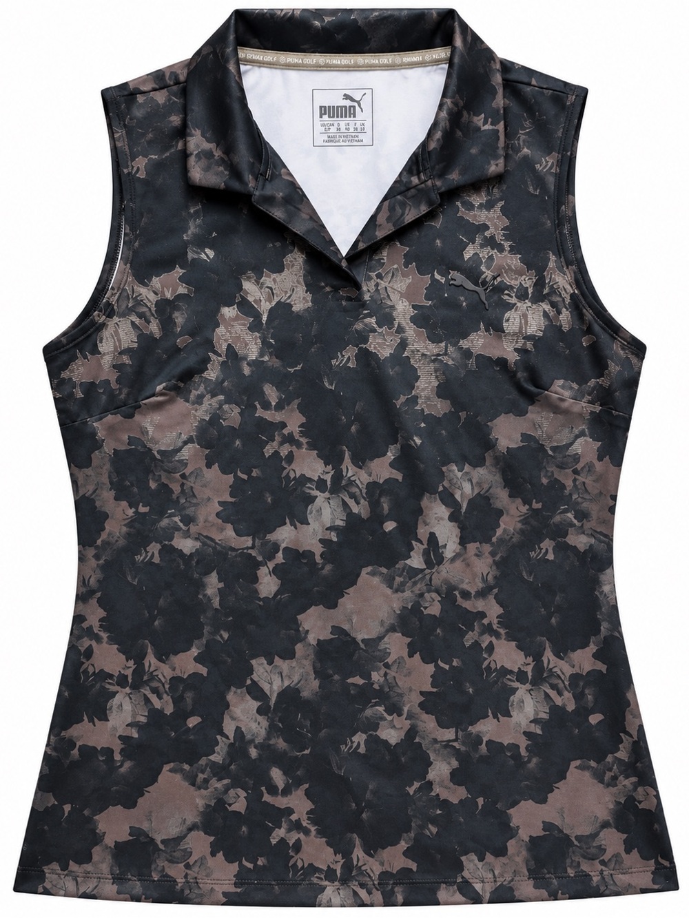 PUMA Golf Floral Sleeveless Polo โ Size 6